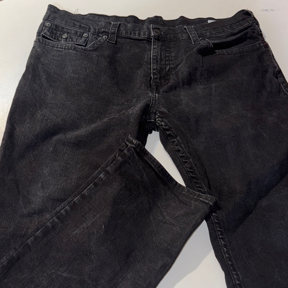 True Religion Men's‎ Black Straight Jeans